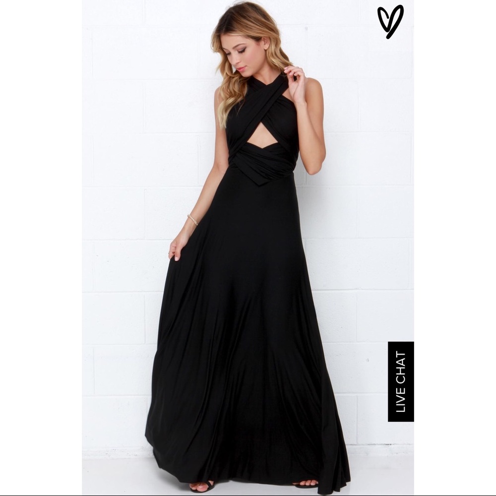 Multi-Style Black maxi Dress